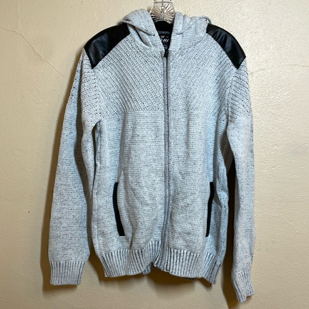 X-Ray Men's Full-Zip Sherpa Knit Hoodie Sweater size XL NWT